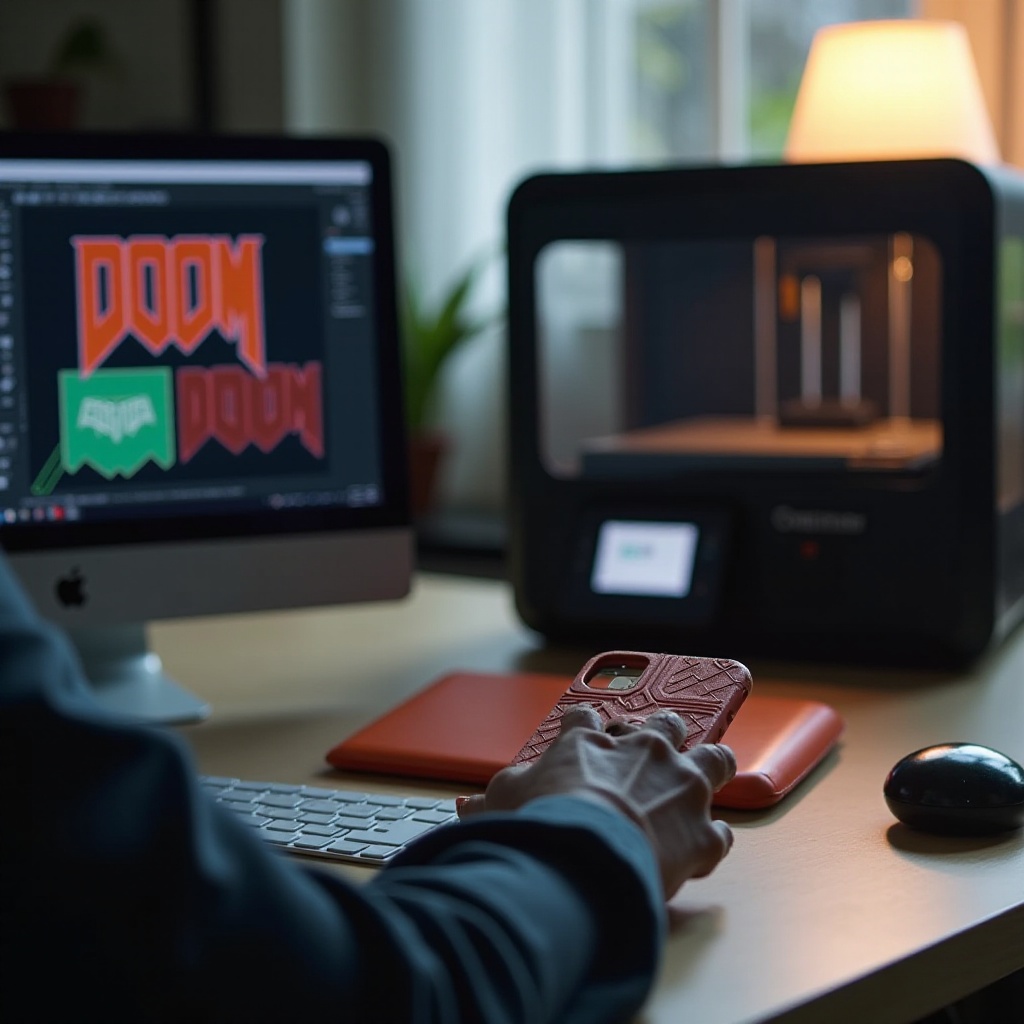 modèle 3D de coque de téléphone Doom
