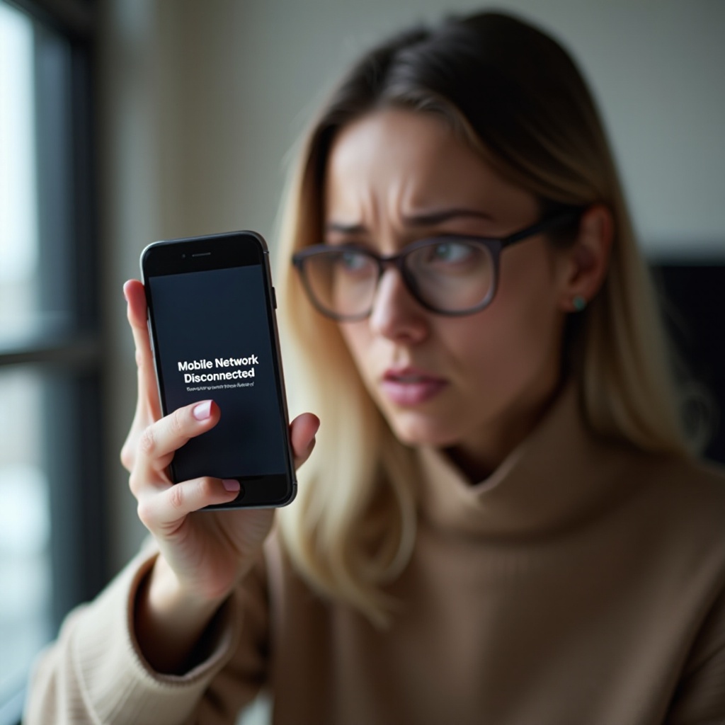 les paramètres du téléphone indiquent que le réseau mobile est déconnecté