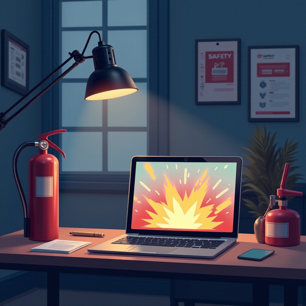 Laptop-Batterieexplosion