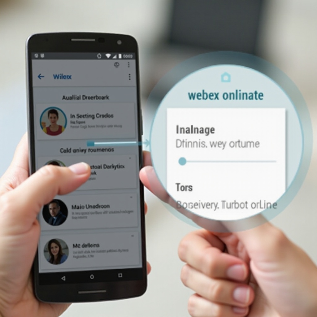 como reduzir a chamada telefónica do Webex