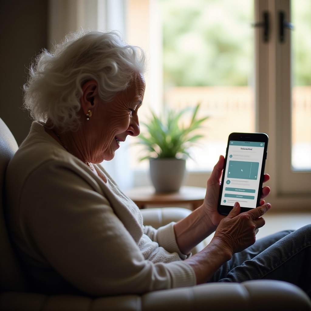 wie man ein Smartphone für Senioren benutzt