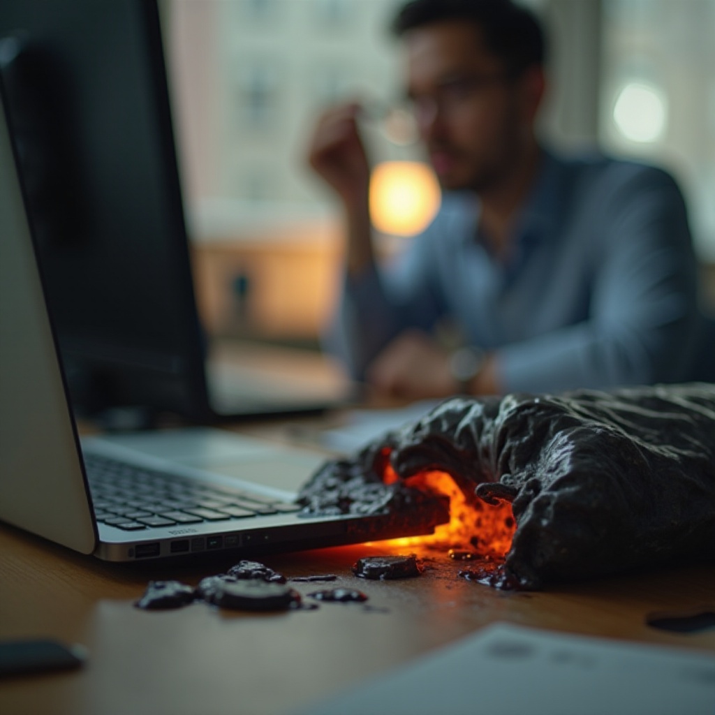 laptop battery explosion