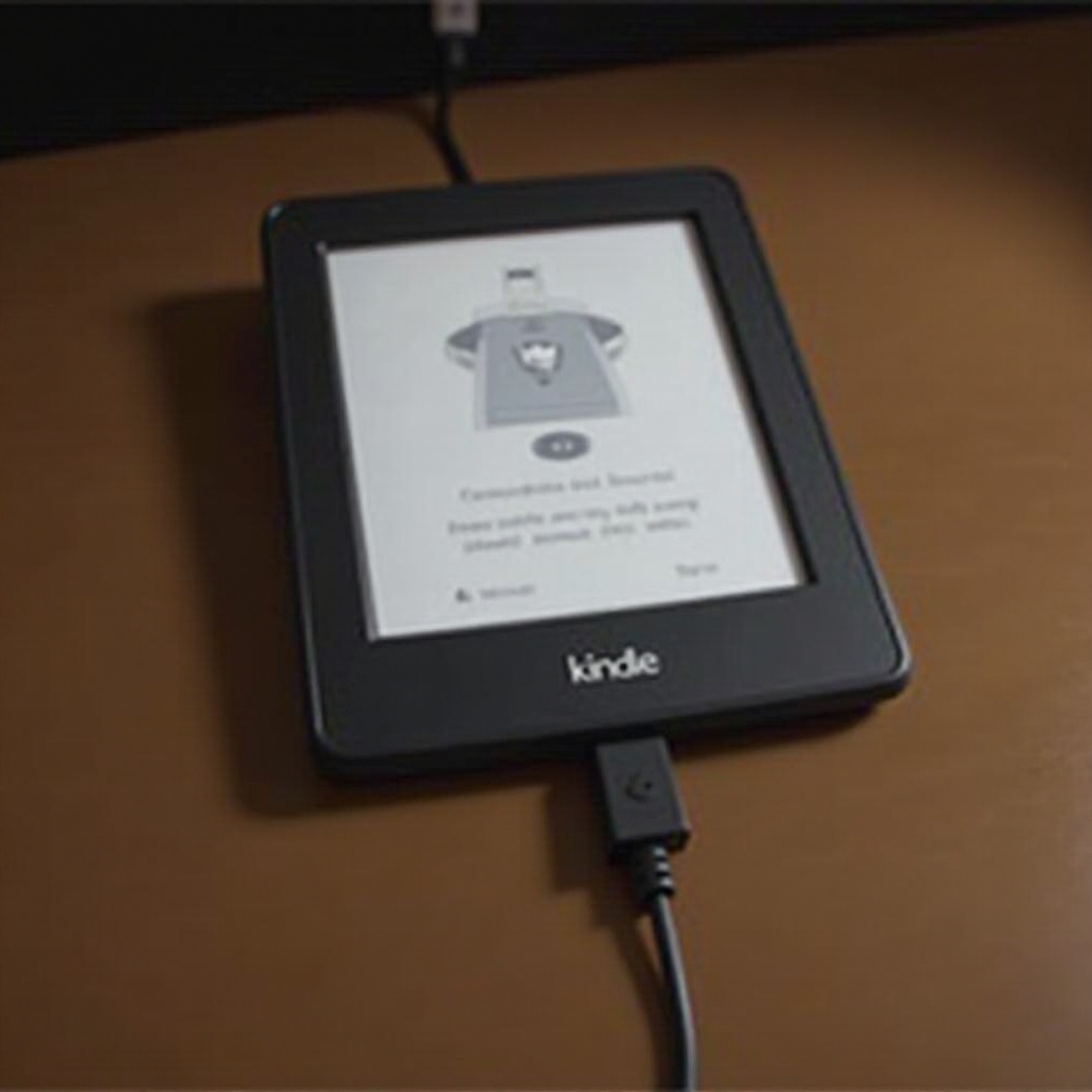 como saber se um Kindle está carregando
