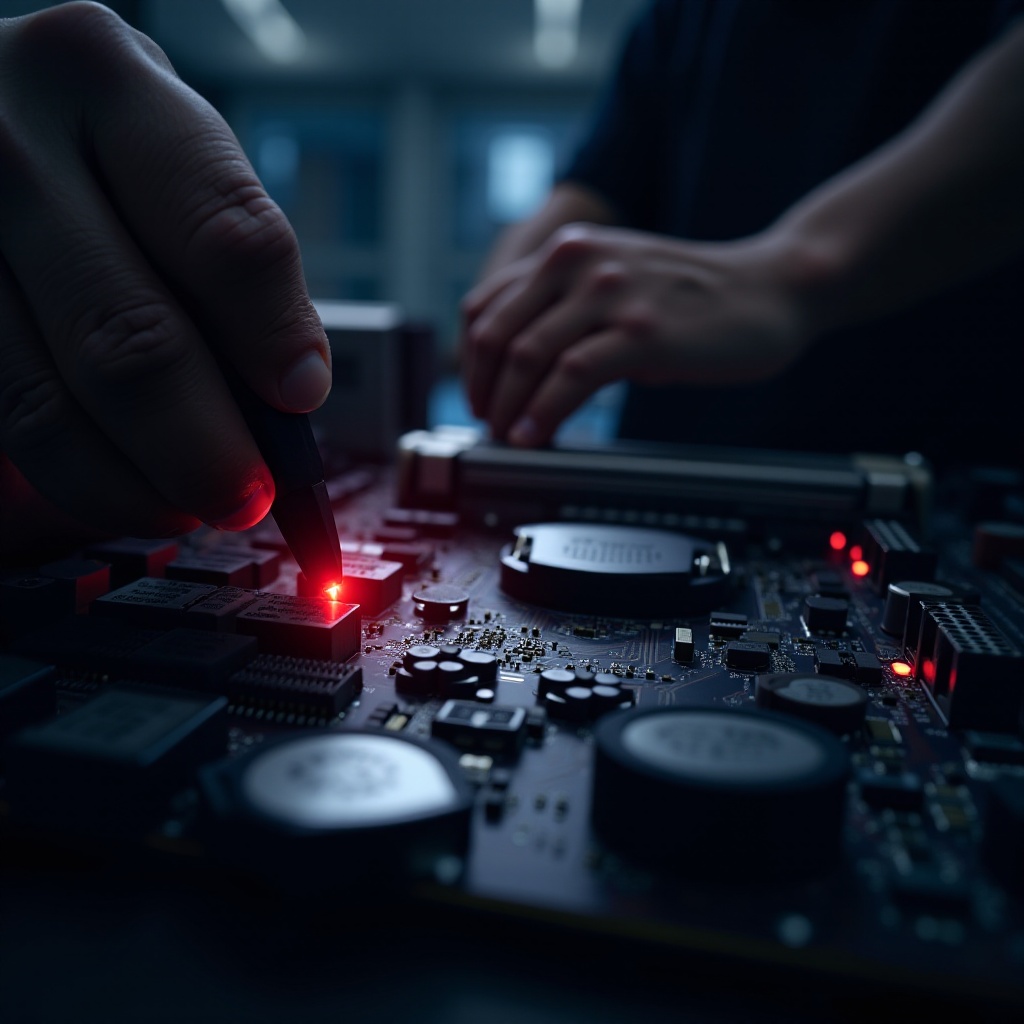 voyant rouge sur la carte mère Asus